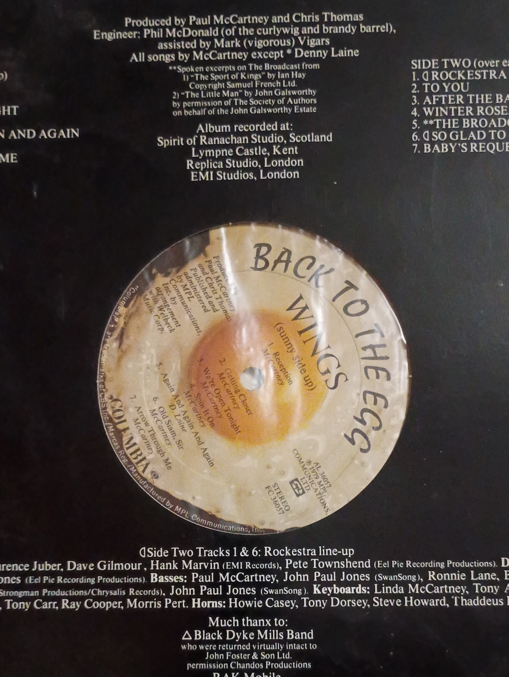 Back to the Egg (Cream) Vinyl Record - Back to the Egg